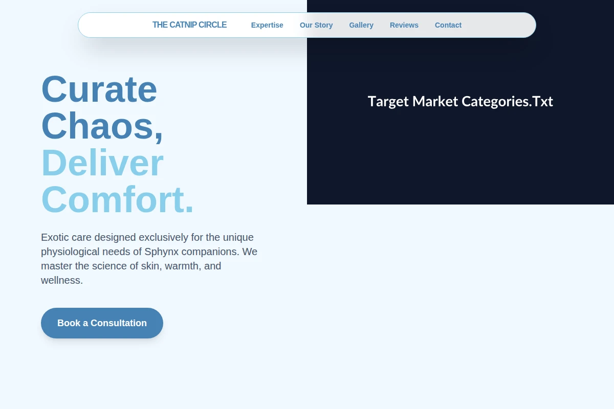 Sphynx Target Market Categories.Txt