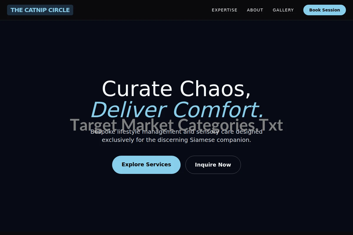 Siamese Target Market Categories.Txt