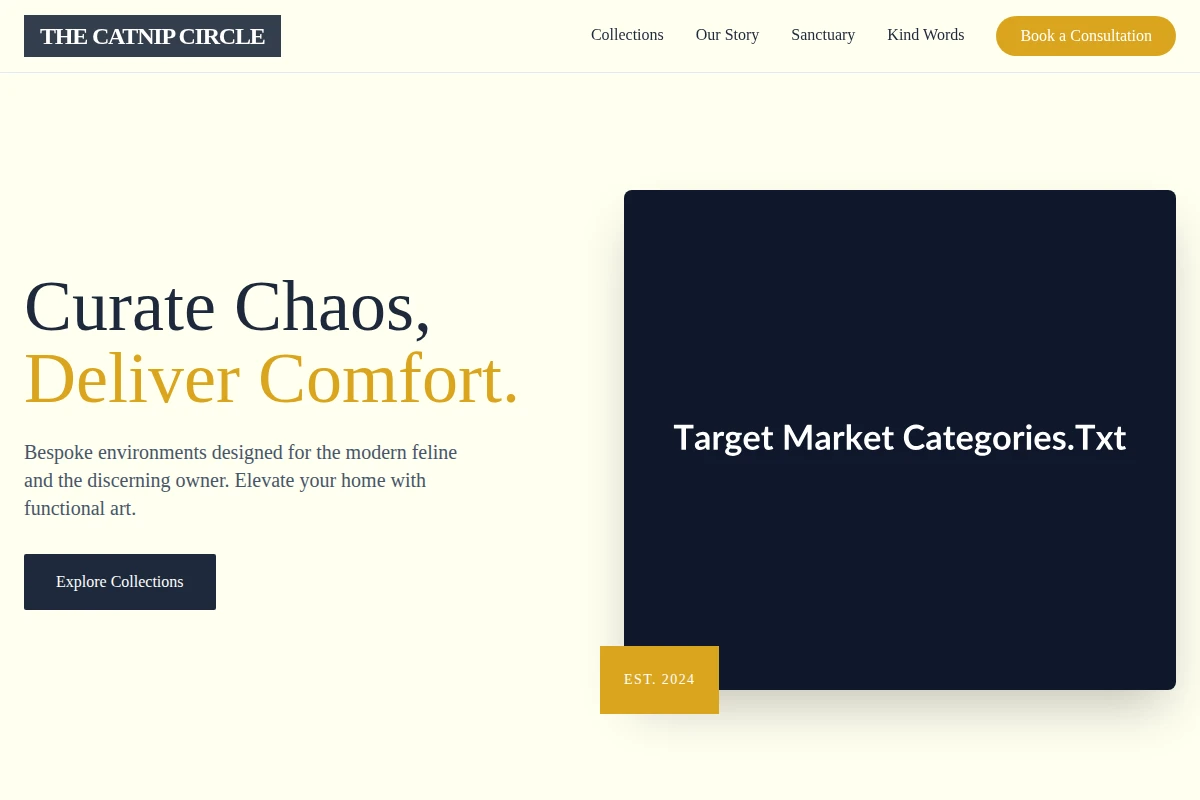 Scratchpost Target Market Categories.Txt